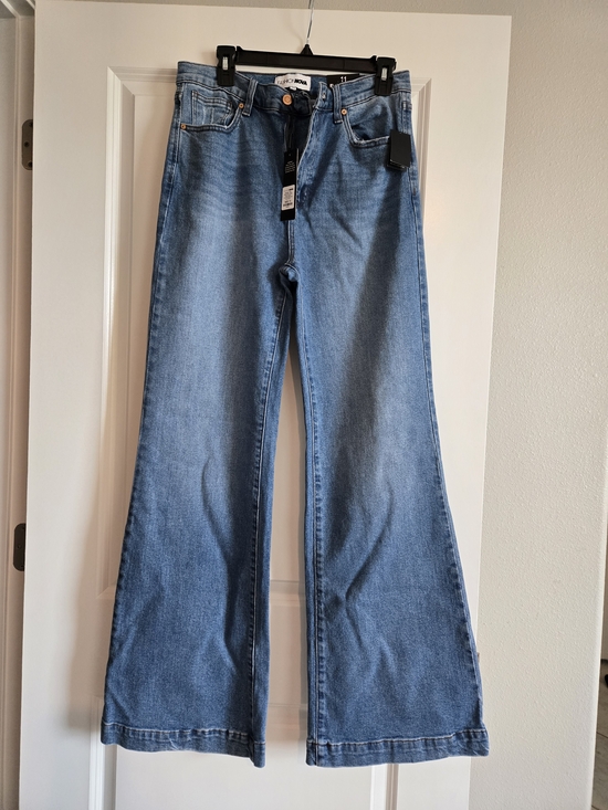 Fashion Nova Denim - Fashion Nova SIZE 11 Light Blue High-Rise Wide Leg Jeans TALL